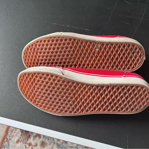 Vans Bold Red and White Sneakers - Picture 7 of 7